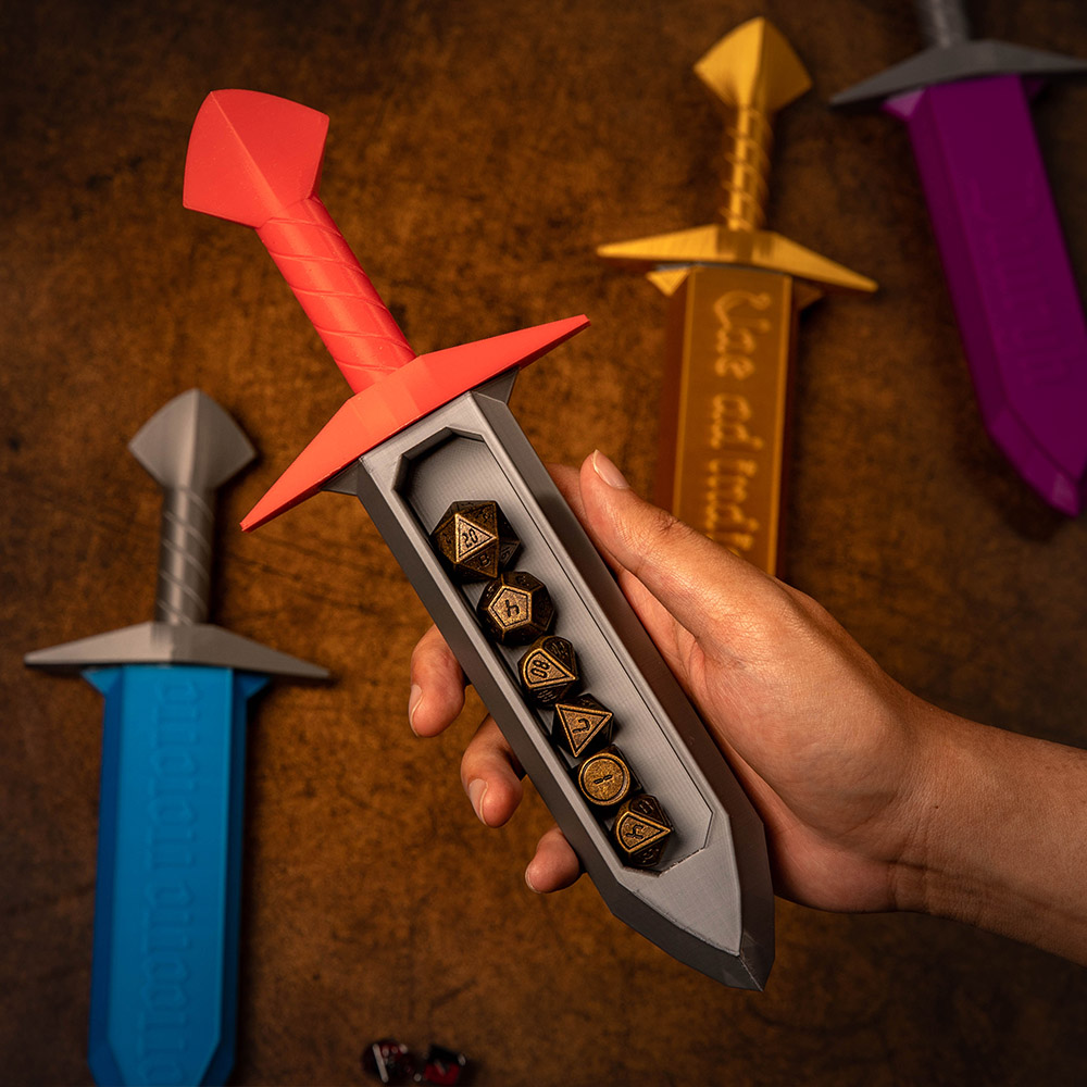Custom-designed Dice Dagger with Dice Storage