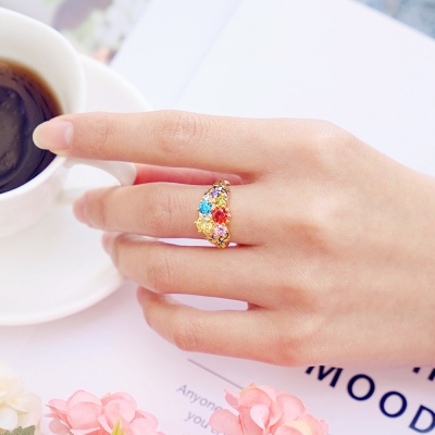 Personalized Mother's Birthstone Ring