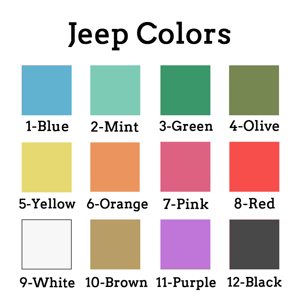 Jeep Keychain Color