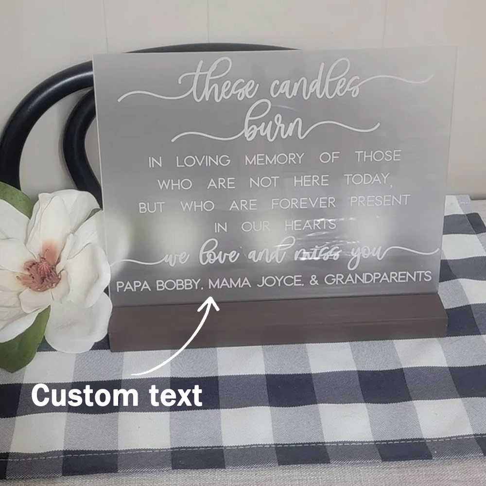 Custom In Loving Memory Wedding Sign