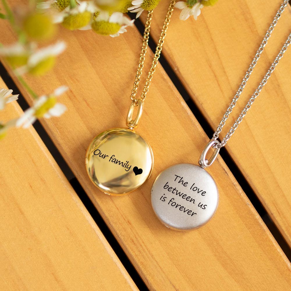 Personalized Photo Locket Necklace Memorial Constellation Pendant Necklace Gift for Woman/Mom/Her/Lover