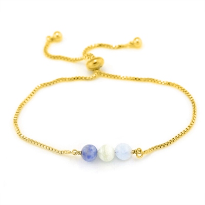 Beaded Crystal Bracelets, 3 Stones Bracelet, Friendship Bracelet, Support Bracelet, Compassion/Best Friend/Sister Gift