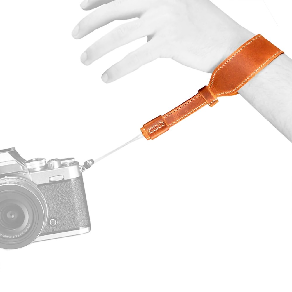 Custom Top Grain Leather Camera Wrist Strap, Leather Adjustable Camera