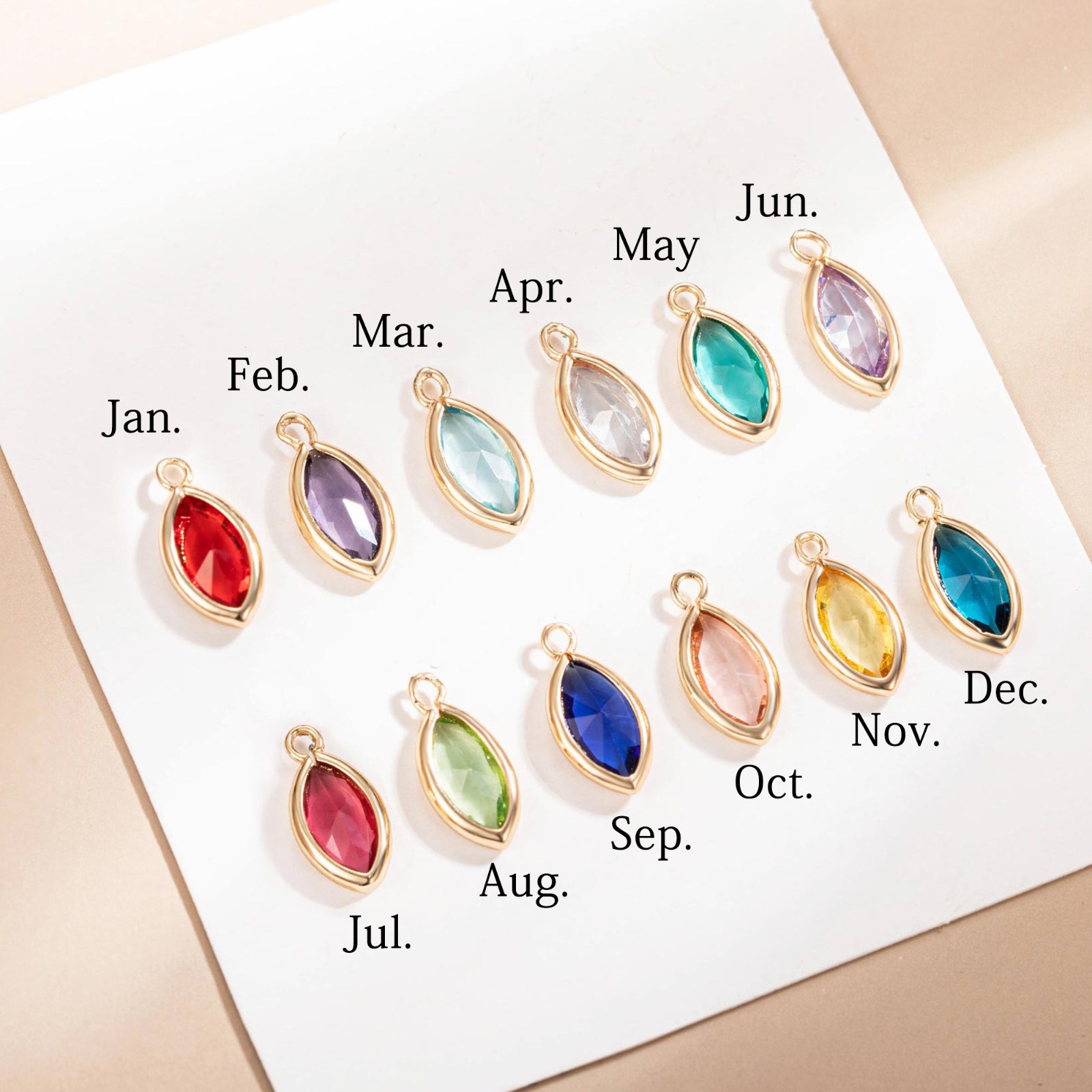 Custom Family 2 5 Birthstones Necklace With Circle Pendant Sterling 