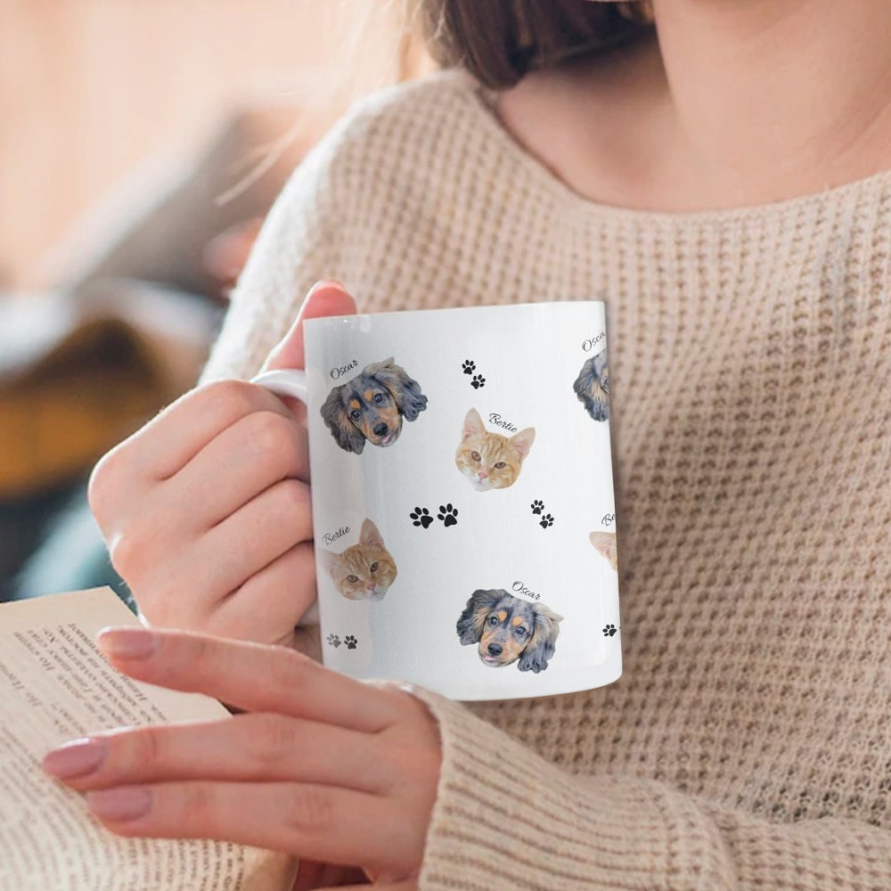 Tasse à café portrait d’animal de compagnie