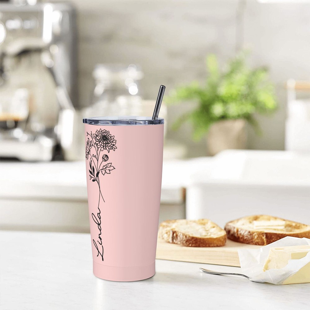 Tumblers with Birth Flower