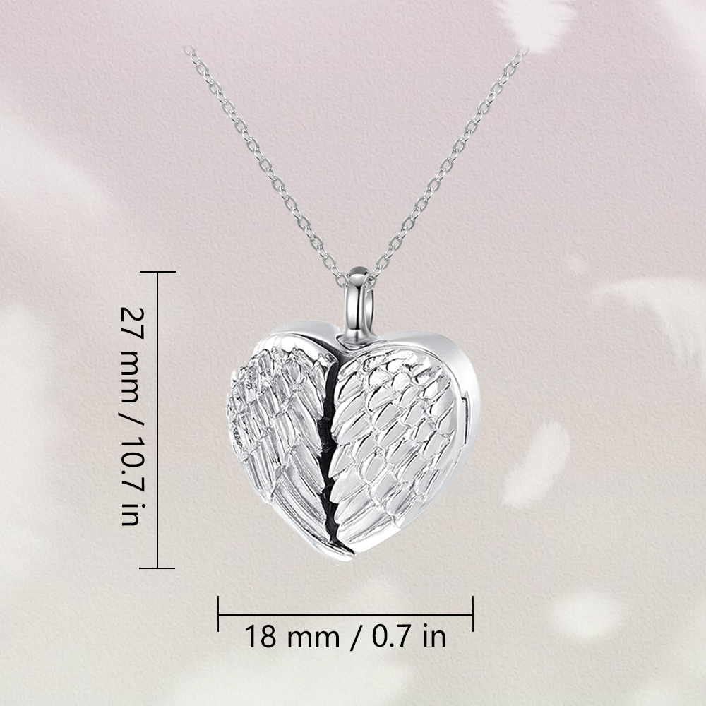 Personalized Angel Wing  photo necklace