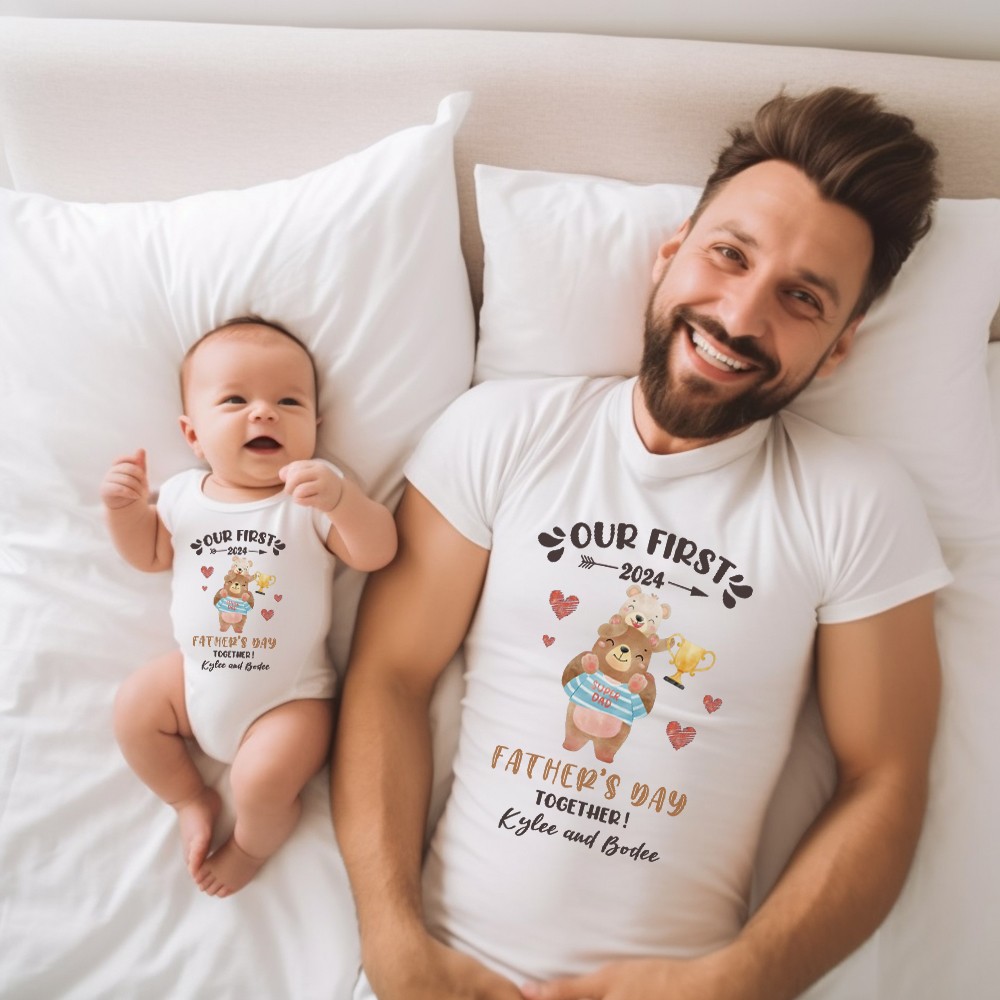 Dad and baby set