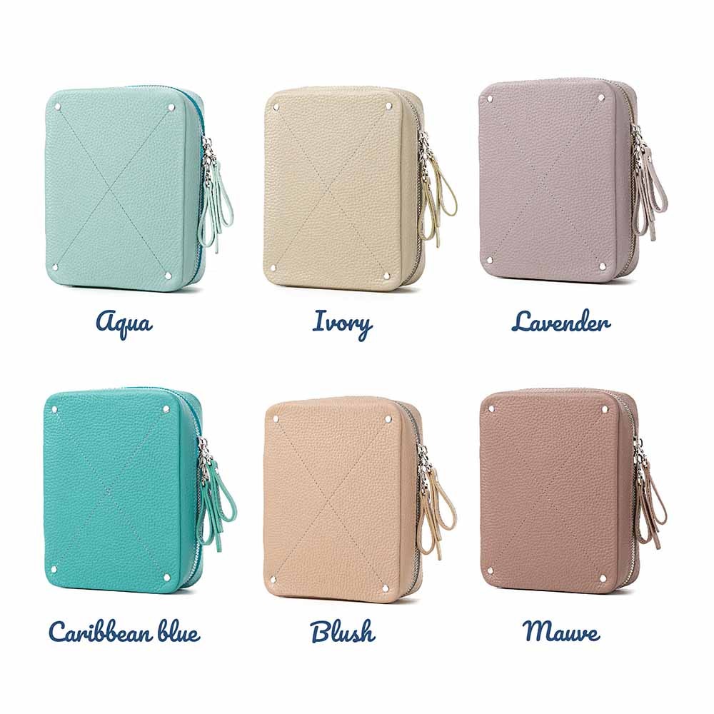 Personalized Name Travel Charger Cable Organizer, Genuine Leather Case Organizer for Tech Accessories, Birthday/Christmas Gift for Digital Products Lovers