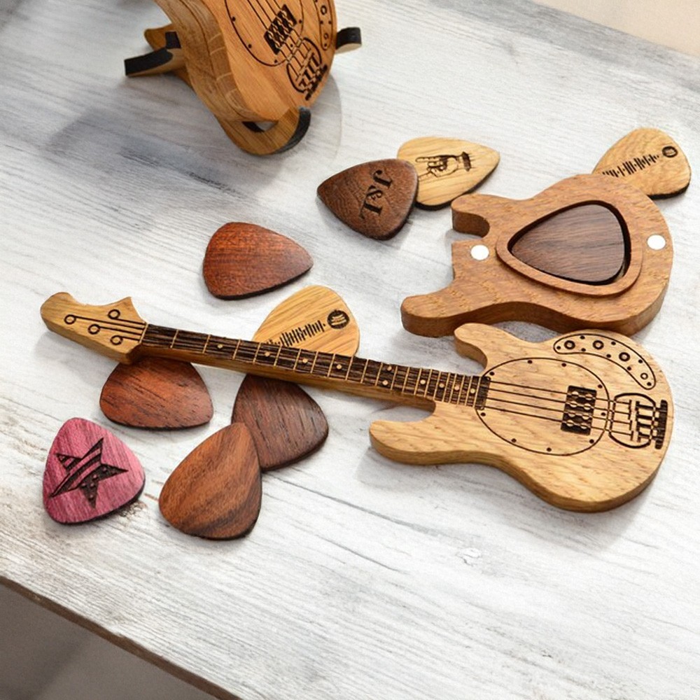 guitar pick holder on guitar