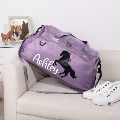 Personalized Horse Riding Bag for Women, Sports Equipment Bag, Girls Travel Duffel Bag, Horse Grooming Bag, Mountain Bicycle/Bike Accessories