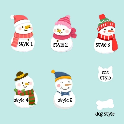 Personalized Family Names Shaker Snowbabies Christmas Ornament, Christmas Tree Hanging Ornament, Home Decor, Christmas Gift for Mom/Grandma/Family