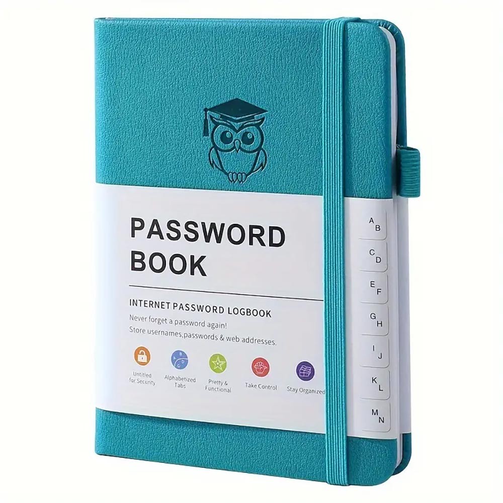 Password Book with Alphabetical Tabs Hardcover Password Manager Notebook for Seniors, Internet Password Journal Diary