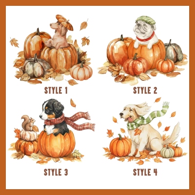 Custom Fall Pumpkins Dog Mug, Personalized Name Coffee Cup with Coaster, Thanksgiving Birthday Gift for Dog Owner Lover