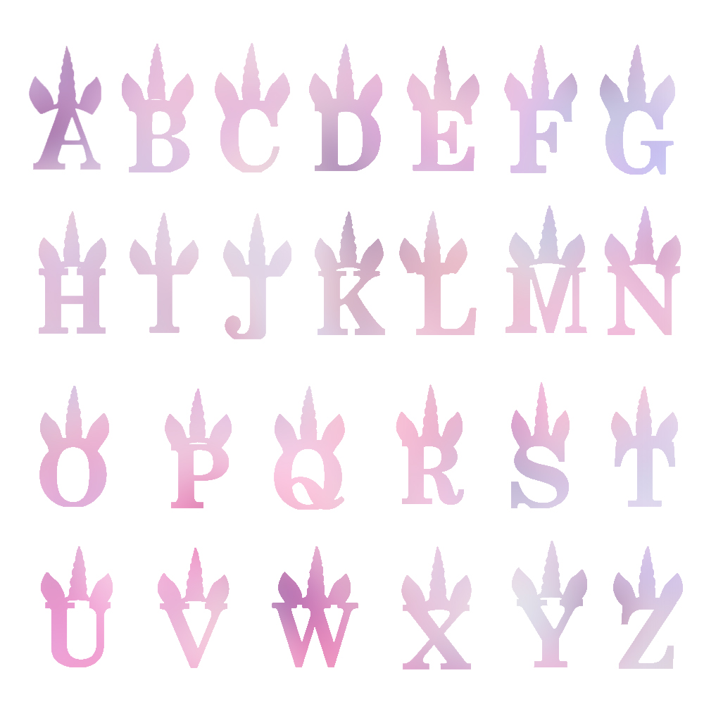 Personalized Wooden Unicorn Style Letter