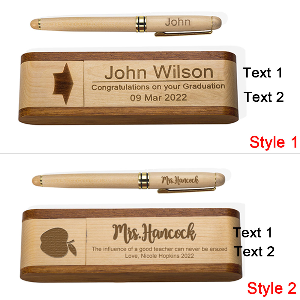 Wooden Pen & Case Set Gifts for colleagues