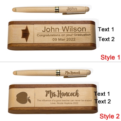 Wooden Pen & Case Set Gifts for colleagues