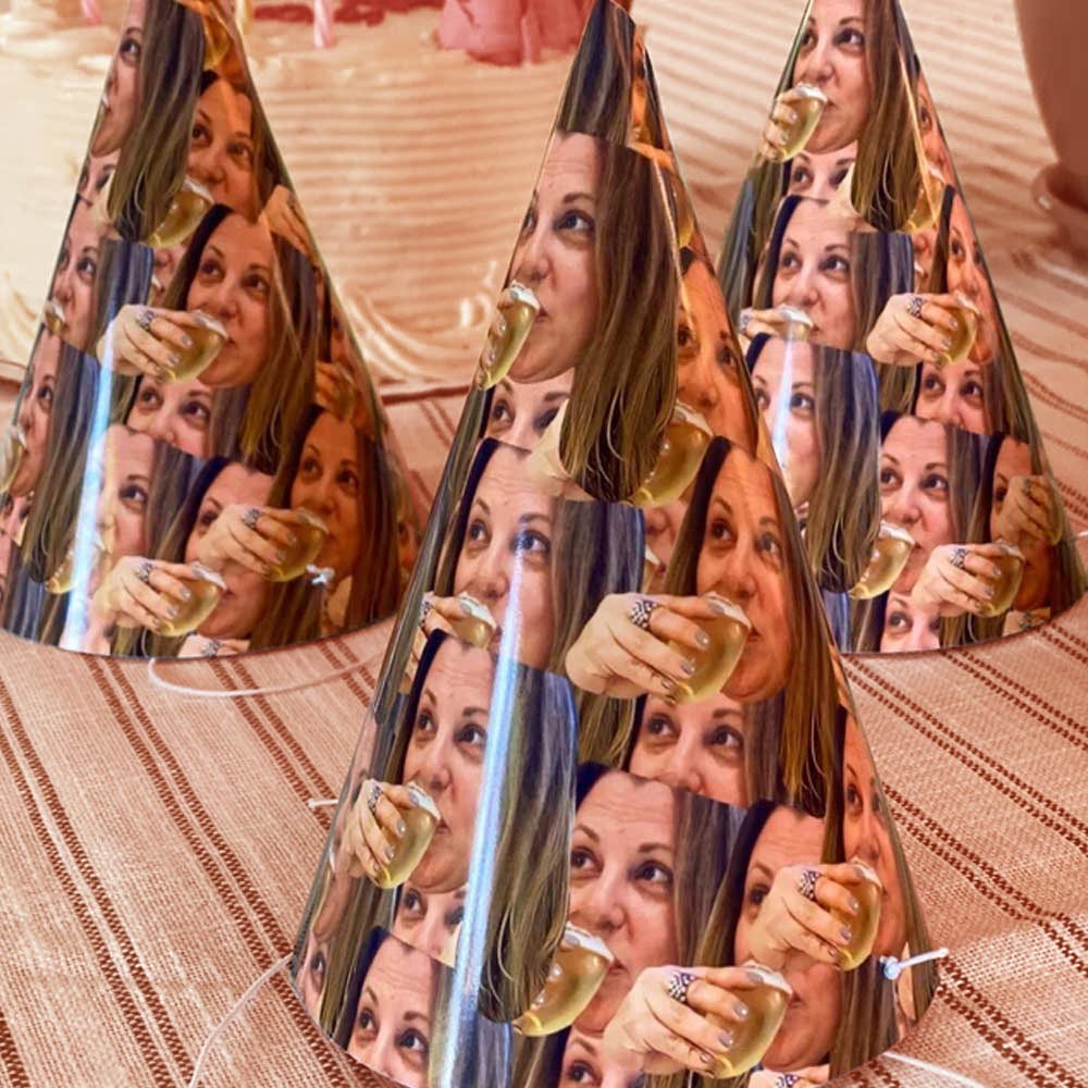 Custom Face Party Hat, Hats for Parties, Birthday Party Hats