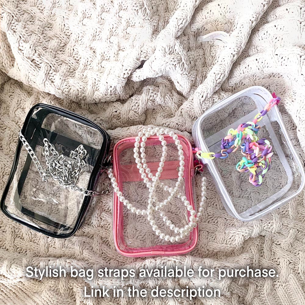 Personalized Name Clear Stadium Bag, Waterproof Backpack, Transparent PVC Bag, Approved for Sports Events and Concerts