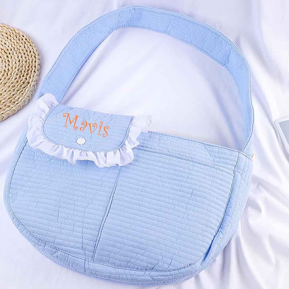 Personalized Cotton Pet Travel Carrier, 4 Colors, Premium Cotton, Safety Hook, Pocket, Pet Sling Tote, Pet Outdoor, Custom Pet Bag