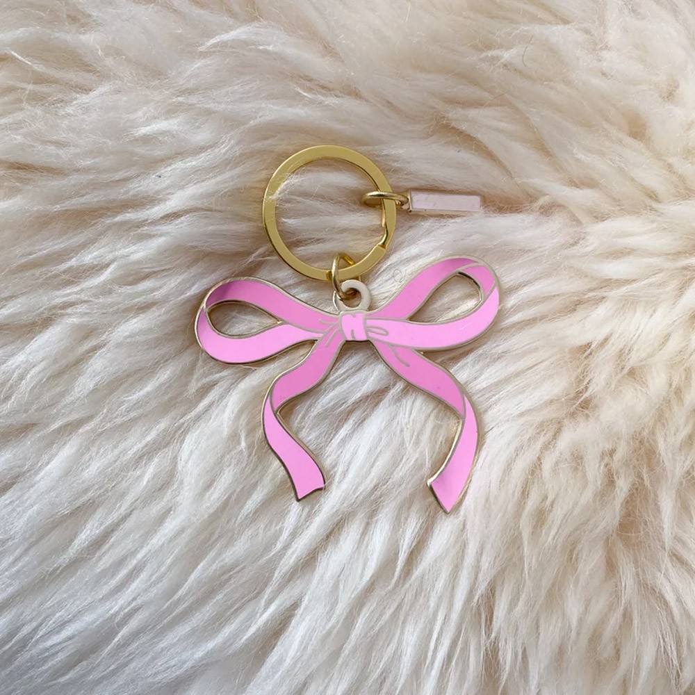 Bow Enamel Keychain, Cute Enamel Keychains, Ribbon, Coquette Royalcore Girlycore Aesthetic, Balletcore Bow, Pink Blue White Red Lilac