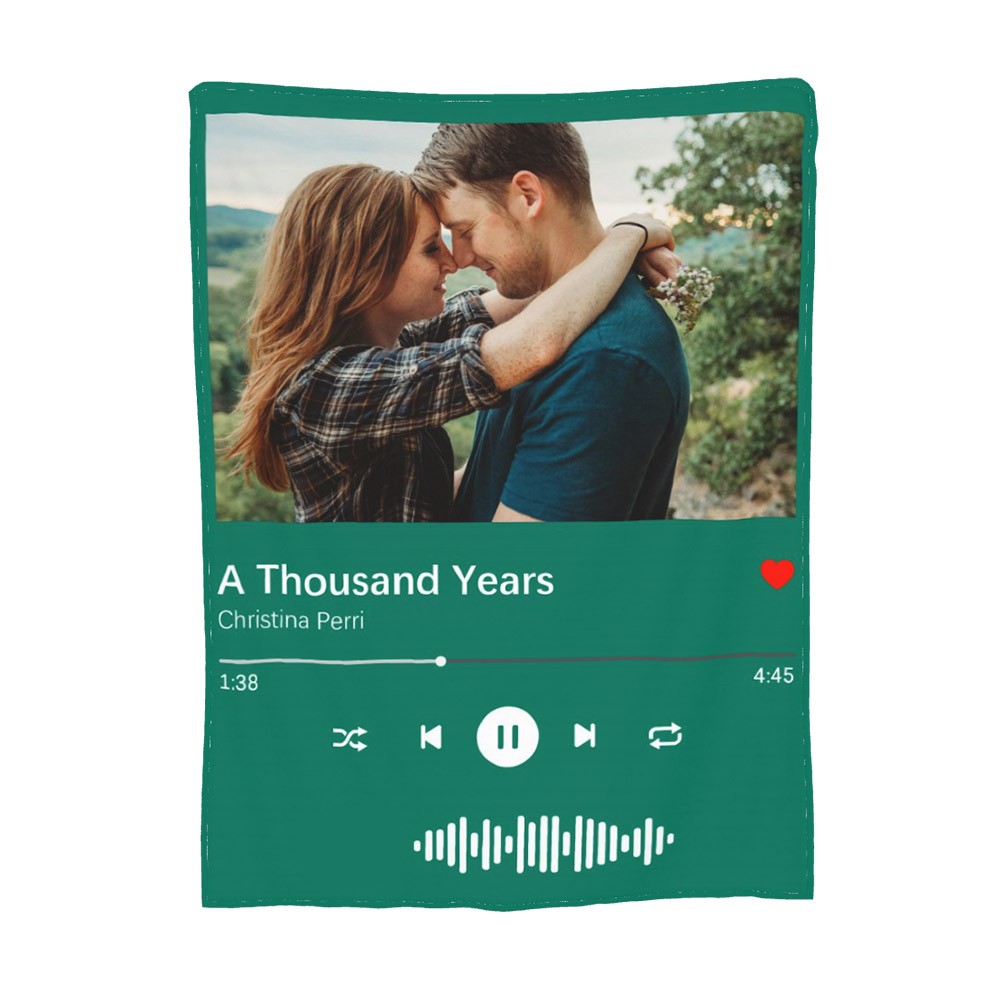 Custom Spotify Photo Music Player Blanket