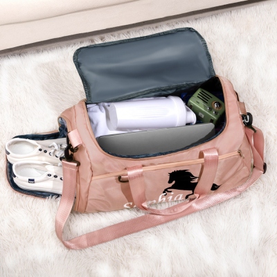 Personalized Horse Riding Bag for Women, Sports Equipment Bag, Girls Travel Duffel Bag, Horse Grooming Bag, Mountain Bicycle/Bike Accessories