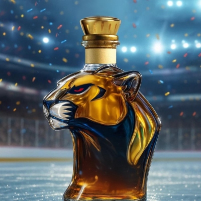 Celebrate The Florida Panthers Winning The 2025 NHL Cup Championship Whisky Bottle