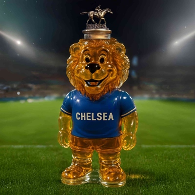 Chelsea FC Whiskey Decanter – 2025 Club World Cup Champion Blue Lion Trophy Bottle for Collectors & Fans