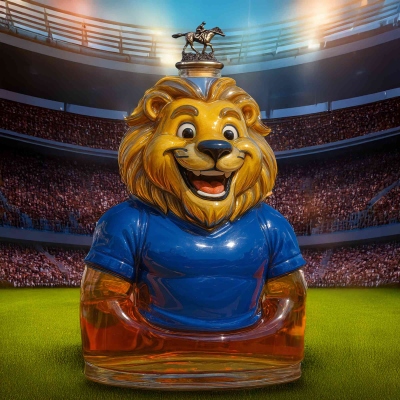 Chelsea FC Blue Lion Whiskey Bottle, 2025 Champion Decanter for Soccer Fans & Bar Display