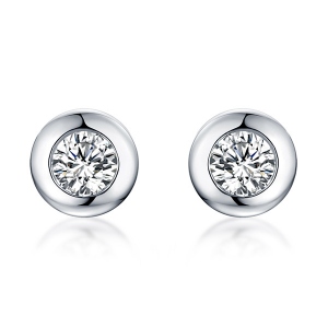 Personalized Gemstone Stud Earrings In Sterling Silver