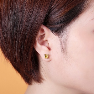 Square Birthstone Earrings