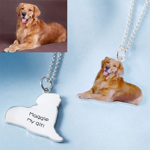 Customized Pet Color Photo Necklace