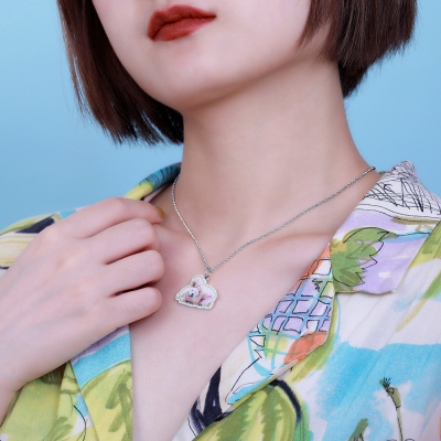 color photo necklace