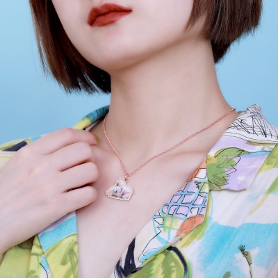 color photo necklace