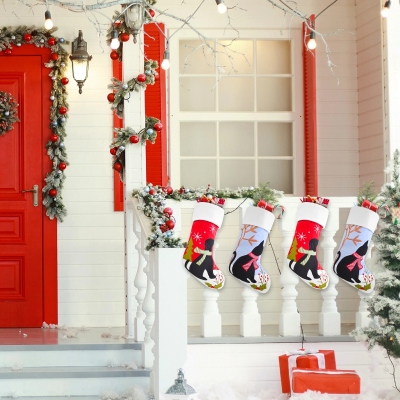 Personalized Embroidered Name Dog/Cat Christmas Stocking, Cute Pet Design Stocking, Winter Holiday Home Decor, Christmas Gift for Pet Owners/Lovers