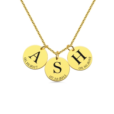 initial date necklace