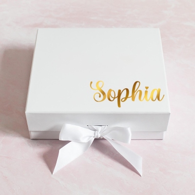 Personalized Name Flower Girl Proposal Gift Box Set, Keepsake Bundle from Bride with Six Color Themes, Wedding/Birthday/Christmas Gift for Kids/Girls