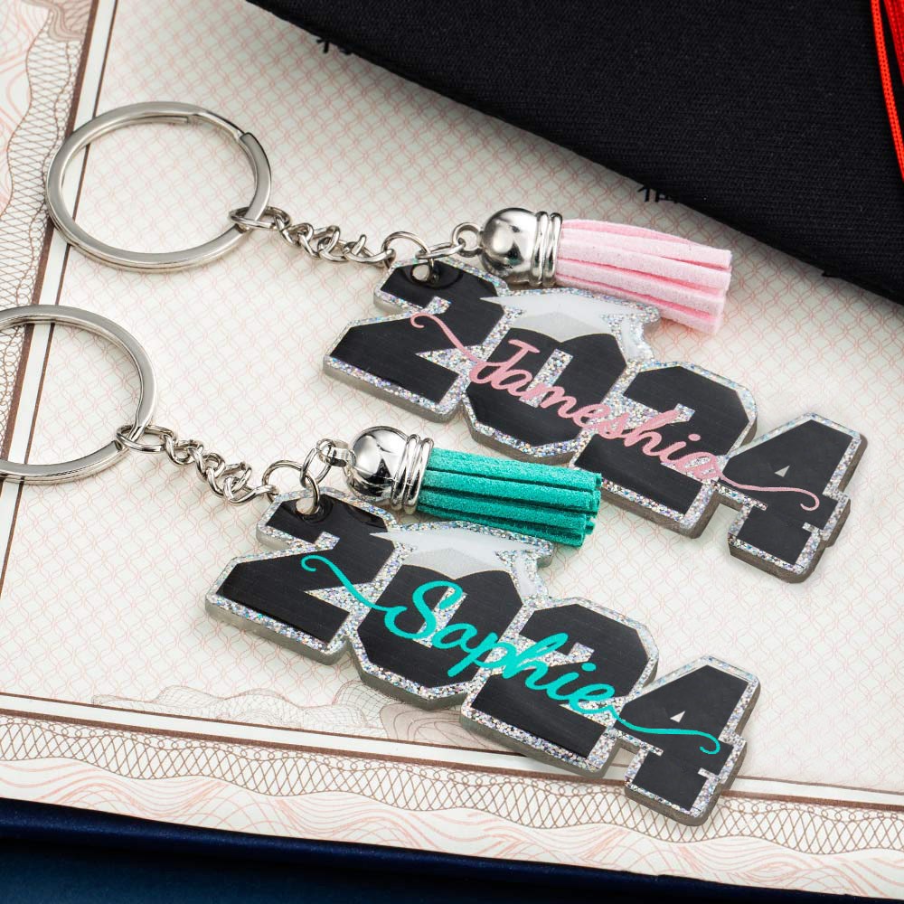 Personalized Tassel Keychain Graduation Gift 2021 & Other Years
