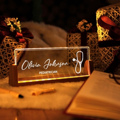 Personalized Name Surgeon 3D Lamp, Unique Gifts for Doctors, Surgeon Surgery Gift, Customized LED Night Light, Birthday/Anniversary Gift for Doctors