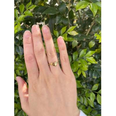 Personalized Initial & Birthstone Horseshoe Heart Ring, Sterling Silver 925 Dainty Lucky Jewelry, Christmas/Birthday Gift for Her/Wife/Horse Lovers
