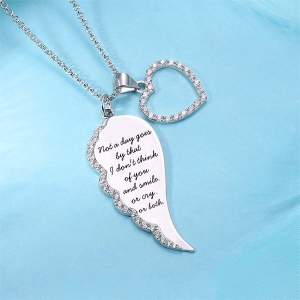 heart and wing necklace