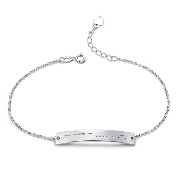 Engraved Interlocking Heart Birthstones Bracelet - GetNameNecklace