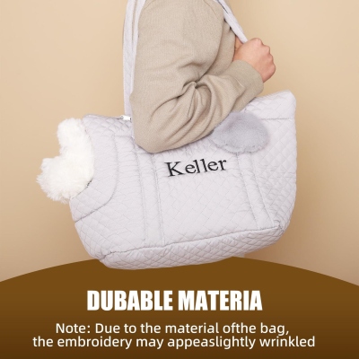 Custom Name Pet Carrier Bag, Soft and Breathable Carrying Tote Bag for Small Dogs and Puppies, Outdoor Bag, Gift for Dog/Cat Mom/Pet Lovers/Owners
