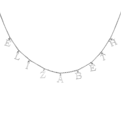 Personalized Name Choker in Silver