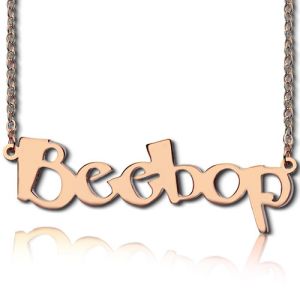 Personalized Kid's Name Necklace Rose Gold