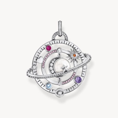 Kosmisk planetarisk talismanhalsband, astrologihänge i sterlingsilver 925, kosmiska energismycken för kvinnor, födelsedagspresent till henne/astrologiälskare