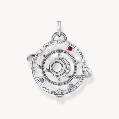 Kosmisk planetarisk talismanhalsband, astrologihänge i sterlingsilver 925, kosmiska energismycken för kvinnor, födelsedagspresent till henne/astrologiälskare