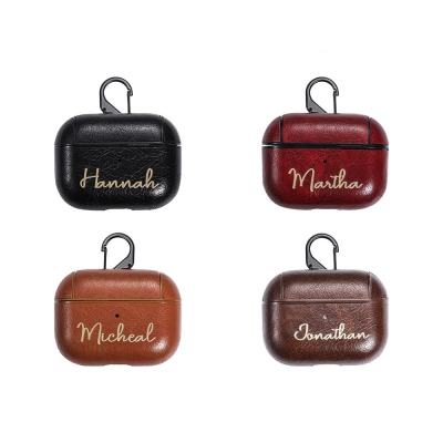 Personalized Leather AirPods Pro Case