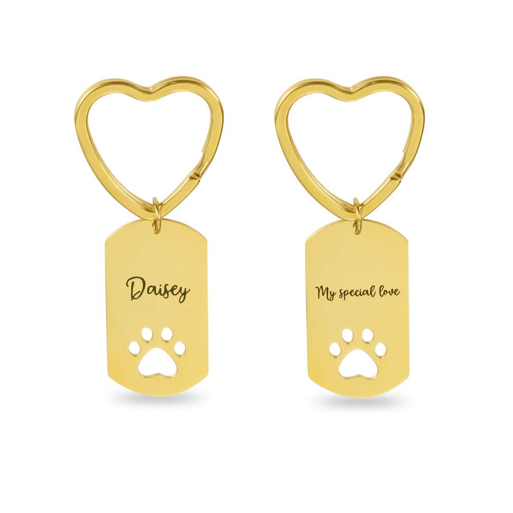 engraved dog keychain